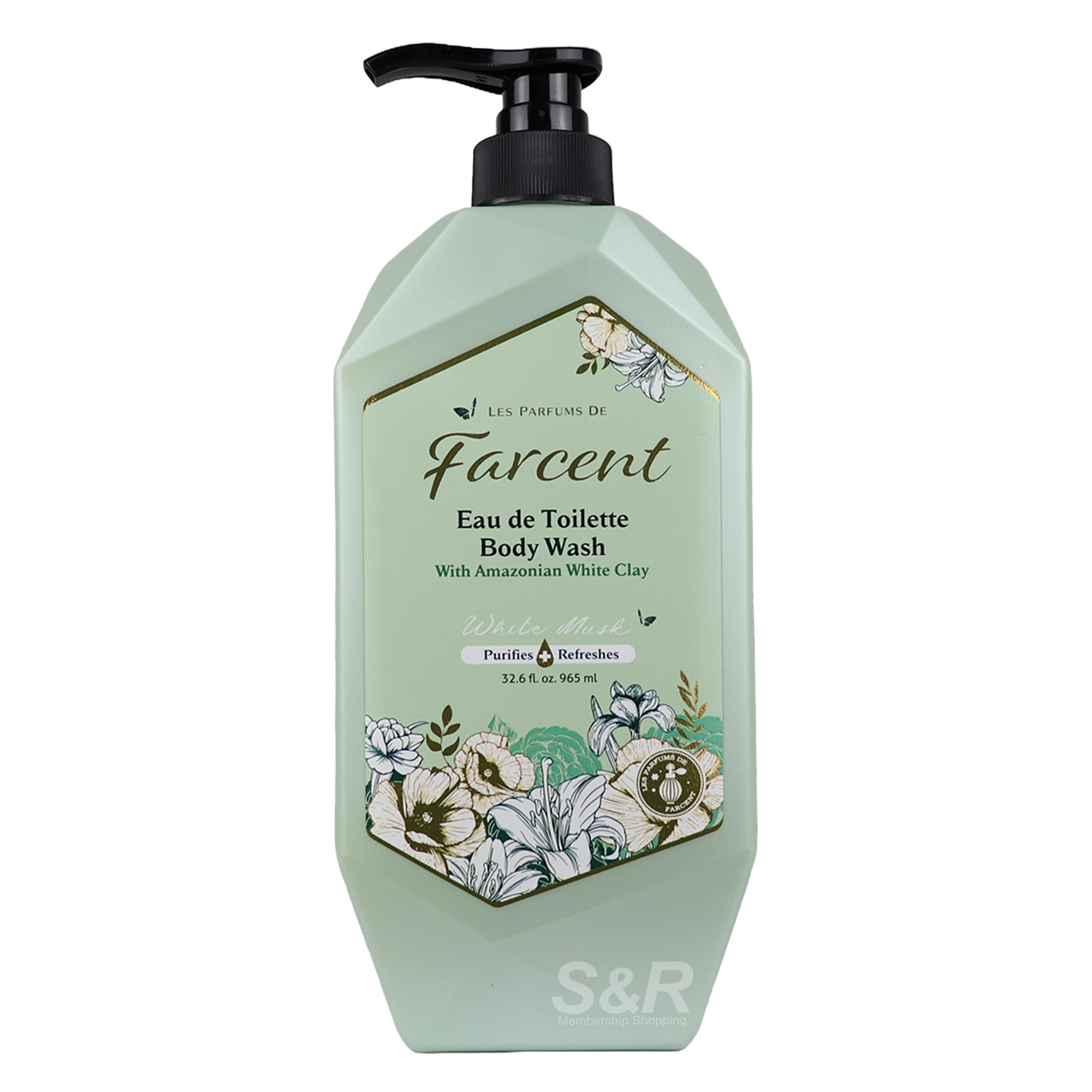 Farcent Body Wash White Musk With Amazonian White Clay 965mL Farcent Body Wash White Musk With Amazonian White Clay 965mL